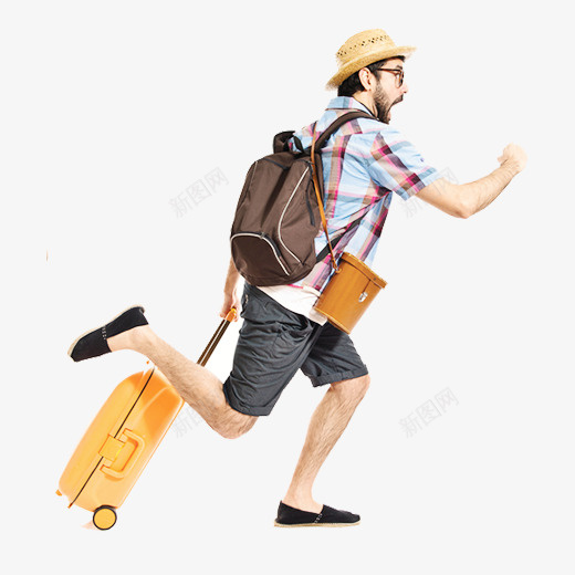 一个拉着拉杆箱奔跑的男人psd免抠素材_新图网 https://ixintu.com 一个男人 出行 奔跑 手绘 抓紧时间 拉杆箱 背包 赶时间