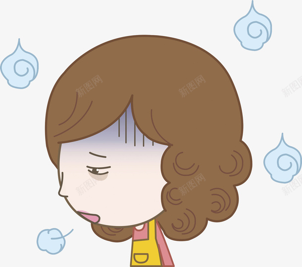 卡通失落的女人图png免抠素材_新图网 https://ixintu.com 不开心的女人 失落的 女人 妇女 尴尬的 心情不好 怄气 插图 漂亮的 难过