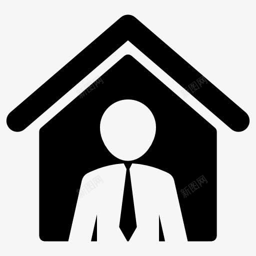 房地产经纪人图标png_新图网 https://ixintu.com 人 家庭 房地产 房子 销售代理