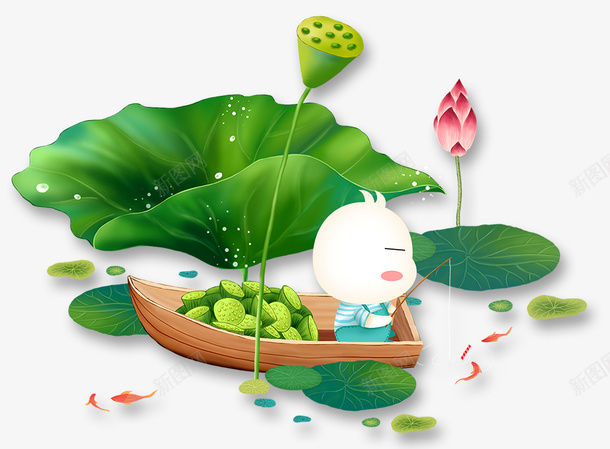 二十四节气小暑传统节日psd免抠素材_新图网 https://ixintu.com 二十四节气 二十四节气小暑传统节日 传统节日 小兔子 小暑 荷叶 荷花