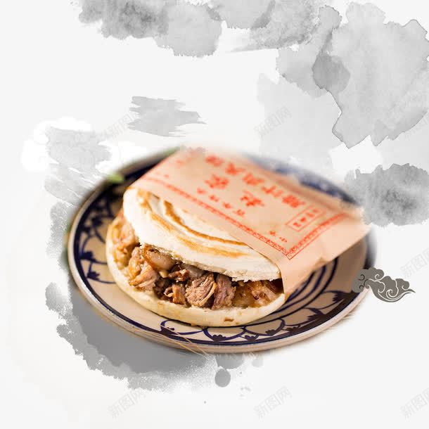 美味肉夹馍水墨背景png免抠素材_新图网 https://ixintu.com 产品实物 水墨墨迹 美食小吃 肉夹馍 肉夹馍海报宣传 陕西美食 陕西肉夹馍