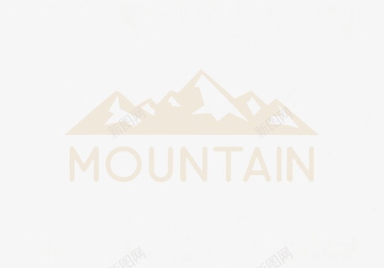 简约扁平复古山峰logo图标图标