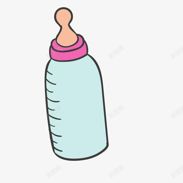 婴儿奶瓶矢量图ai免抠素材_新图网 https://ixintu.com 婴儿奶瓶 手绘奶瓶 手绘婴儿奶瓶 绿色瓶身奶瓶 矢量图