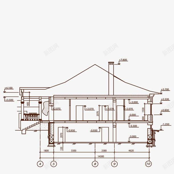 房屋png免抠素材_新图网 https://ixintu.com 图纸 布局图 形状 绘画 规划图