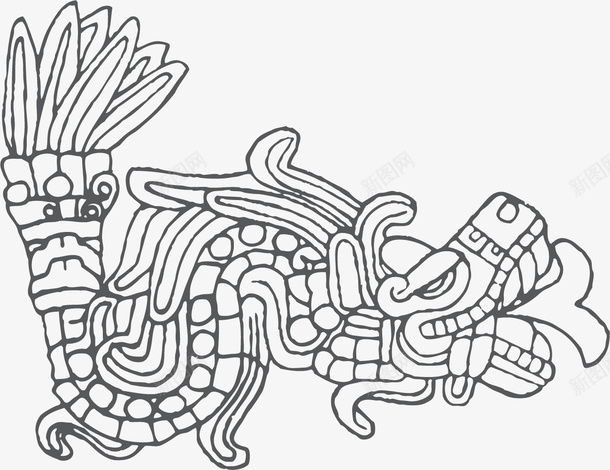 手绘简笔画卡通神话龙图标png_新图网 https://ixintu.com 卡通神话龙 手绘 手绘大龙 矢量龙 神兽 神话龙 简笔画
