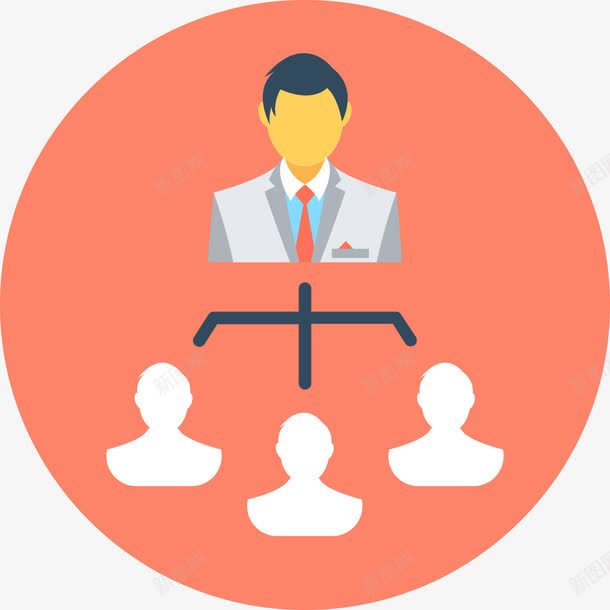 人员汇报关系图标png_新图网 https://ixintu.com 人员架构 商务图表 图标icon 层次结构 组织架构 组织框架