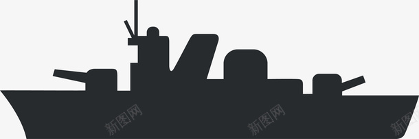 纯黑驱逐舰图标png_新图网 https://ixintu.com 军事舰艇 军事船舶 军舰 纯黑 船舶 驱逐舰
