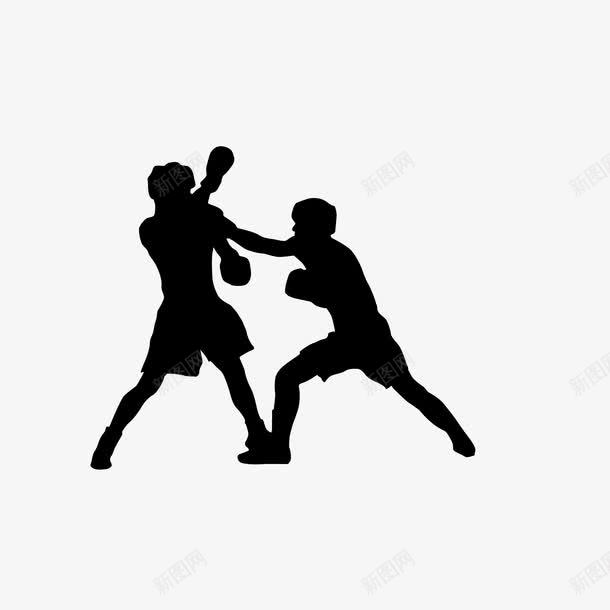 拳击手人物png免抠素材_新图网 https://ixintu.com 人物剪影 体育 体育运动 健身 剪影 拳击剪影 拳击对手素材 拳击手