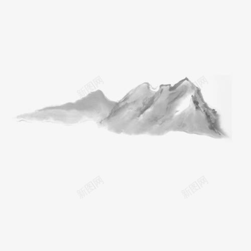 背景图案png免抠素材_新图网 https://ixintu.com 大山 水墨画 背景元素 背景图案 装饰图案 高山