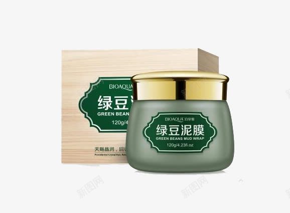 去黑头绿豆泥浆png免抠素材_新图网 https://ixintu.com 产品实物 控油去痘 清洁去粉刺 美白补水 面膜泥膜