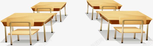 手绘教室桌椅png免抠素材_新图网 https://ixintu.com 书桌 手绘 教室 课堂 课堂礼仪