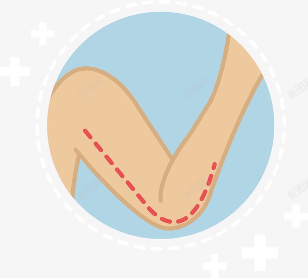 瘦手臂瘦胳膊图标png_新图网 https://ixintu.com 医疗美容 图标icon 手肘 手臂 整容医院 胳膊 蓝色