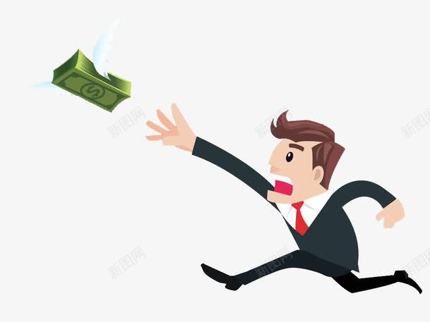 追钱png免抠素材_新图网 https://ixintu.com 人 卡人模型人 卡通人 卡通假发 卡通胡子 发套 追钱 高清免扣素材