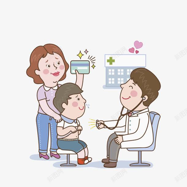 可爱插图宝宝看诊png免抠素材_新图网 https://ixintu.com 体检 做检查 儿科体检 儿科医生 儿科医生与病人 儿童医院 医护人 医疗 医院 可爱插图 宝宝体检 宝宝看诊 常规检查 病人看诊