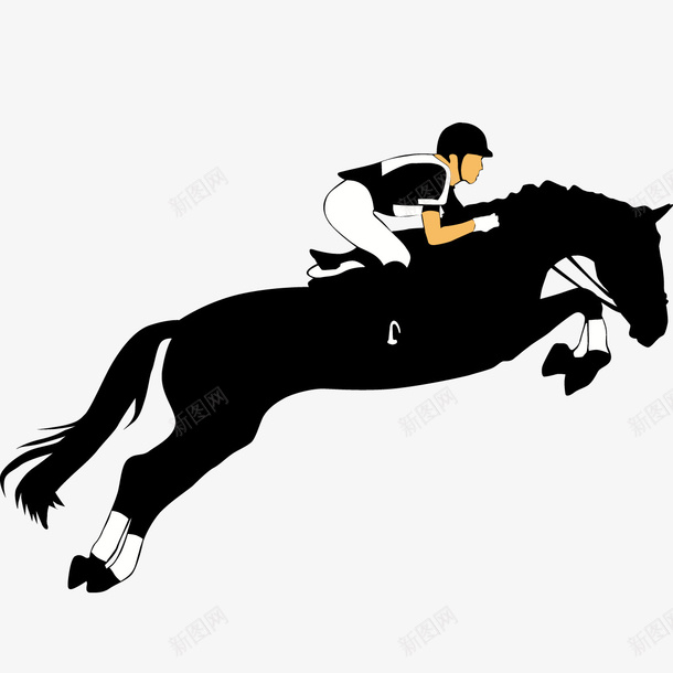 骑马的男人png免抠素材_新图网 https://ixintu.com PNG图形 体育 动漫 装饰 运动 黑马