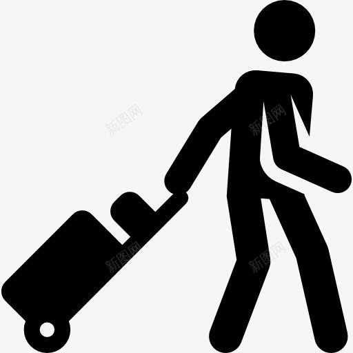 旅游图标png_新图网 https://ixintu.com humanpictos 人 托行李箱 旅游 旅行 机场