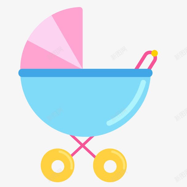 半圆形卡通婴儿推车png免抠素材_新图网 https://ixintu.com 半圆形 卡通 婴儿推车 婴儿车 彩色推车 简图