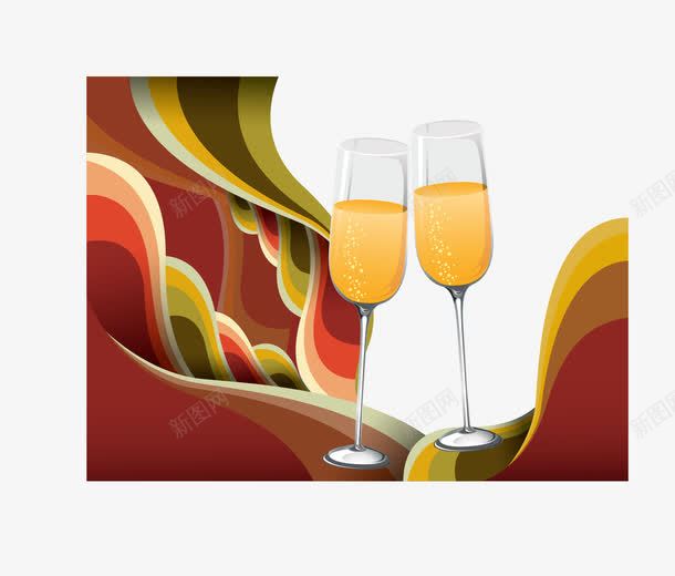 酒店宣传png免抠素材_新图网 https://ixintu.com 丝带 柔滑 碰杯 聚餐 酒会 高脚杯