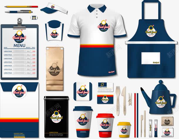 手绘VIpng免抠素材_新图网 https://ixintu.com VI 咖啡店 工作服 必须穿工作服 手绘 视觉设计 餐饮业