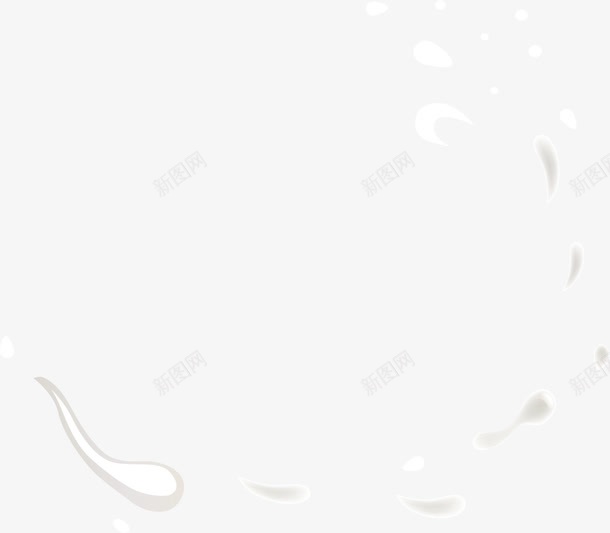 白色清新牛奶png免抠素材_新图网 https://ixintu.com 圆圈 液体 清新水滴 白色牛奶 纹理花纹 边框纹理