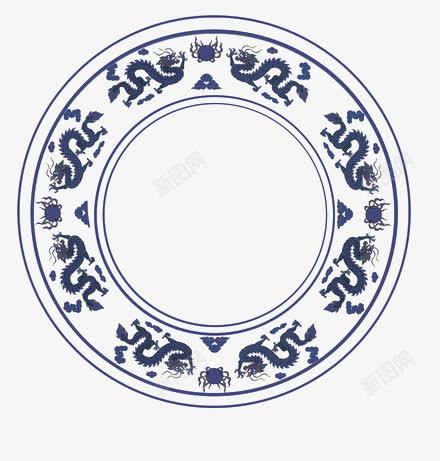 瓷盘花纹底图png免抠素材_新图网 https://ixintu.com 压花底纹 底纹 底纹图片 瓷盘 花纹底图 龙