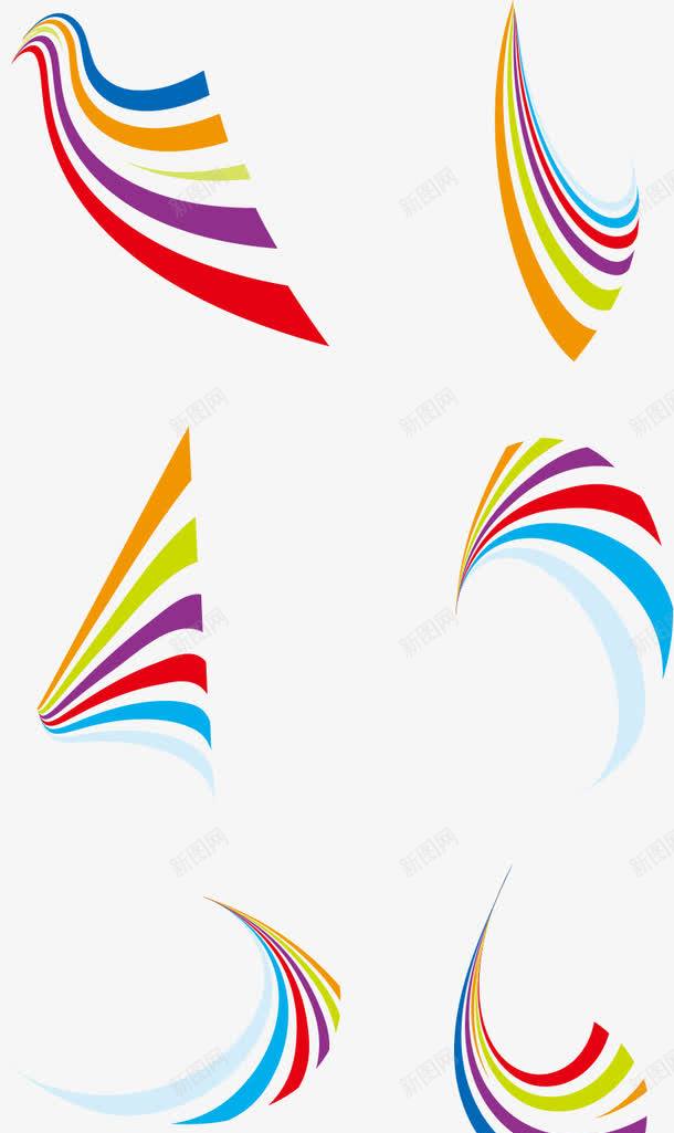 抽象的彩色线条png免抠素材_新图网 https://ixintu.com 下划线 丝滑 动感线条 彩色下划线 彩色线条 抽象线条 流畅 科技感 简约