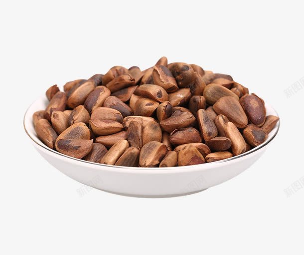 食品松子psd免抠素材_新图网 https://ixintu.com 干果 松子 盘子 食品