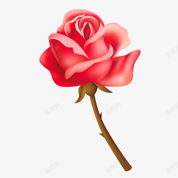 手绘一枝红色玫瑰花矢量图eps免抠素材_新图网 https://ixintu.com png免抠图 一枝 创意 卡通 告白 手绘 时尚 玫瑰花 红色 矢量图