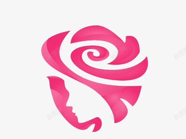 女性符号图标png_新图网 https://ixintu.com 公共场合 双色 女性 女生符号 广告 性别 标志 标识 理发 理发店 理发店广告 符号 粉色 美发 花
