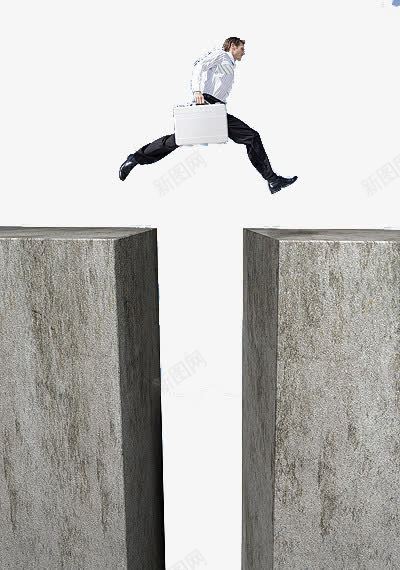 跳跃的男人png免抠素材_新图网 https://ixintu.com 商务人士 成功人士 西装男子 跨越鸿沟 跳跃