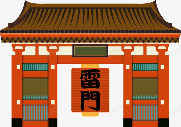 日本寺庙建筑矢量图ai免抠素材_新图网 https://ixintu.com 传统 寺庙 建筑 文化 日本 服饰 矢量图案 矢量图