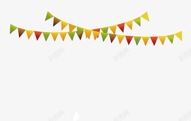 创意新年彩色气球图矢量图ai免抠素材_新图网 https://ixintu.com 三角形 喜庆 彩带 新年 气氛 矢量图