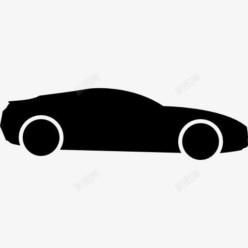 跑车黑边形状图标png_新图网 https://ixintu.com 交通 体育 侧视图 嬉戏 汽车 运输 黑