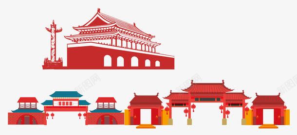 扁平化中国城楼牌楼故宫png免抠素材_新图网 https://ixintu.com 中国城楼 古代牌楼 扁平化中国城楼 扁平化故宫 扁平化牌楼 故宫 牌楼