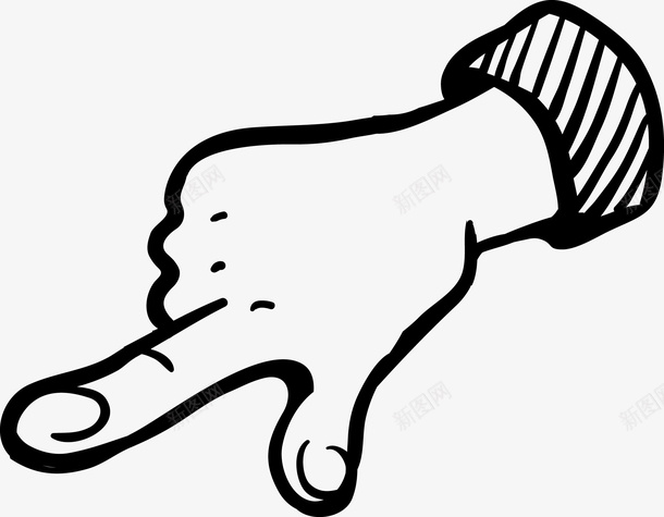 手绘卡通伸出的手指图矢量图图标ai_新图网 https://ixintu.com 卡通 卡通手 手 手势 手势矢量图 手指 手指图 手掌 手绘手 拳头 指示 简单的手 矢量图