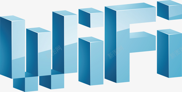 蓝色网络信号标志png免抠素材_新图网 https://ixintu.com WIFI图案 wifi wifi标志 矢量png 立体wifi 蓝色wifi标志 蓝色标志