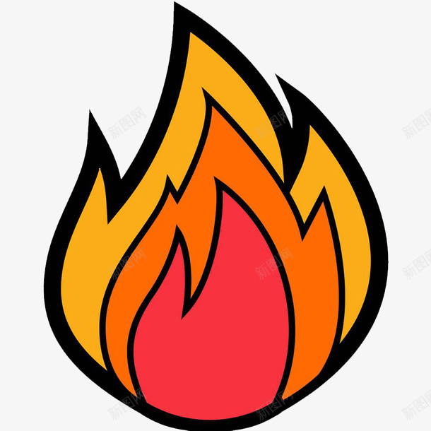 卡通红色的火焰标识图标png_新图网 https://ixintu.com 火烈的 火热图标 火焰 炽热的 红火标志 红火标识 红红火火