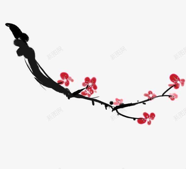 梅花png免抠素材_新图网 https://ixintu.com 梅花 水墨 花 花朵