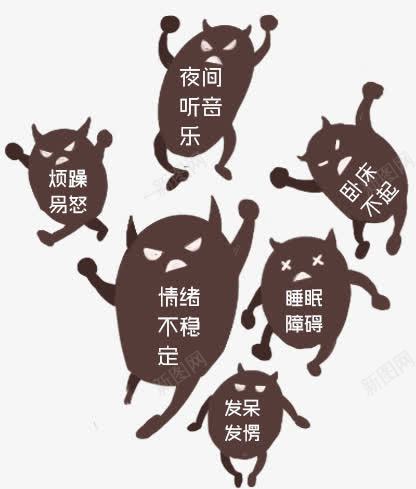 情绪png免抠素材_新图网 https://ixintu.com 发呆 失眠 烦躁