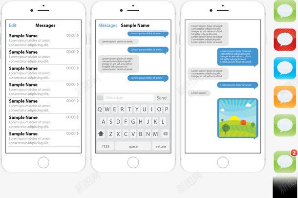 IOS10png免抠素材_新图网 https://ixintu.com IOS10 IPHONE ios状态栏 手机更新 社交聊天 苹果更新 苹果短信