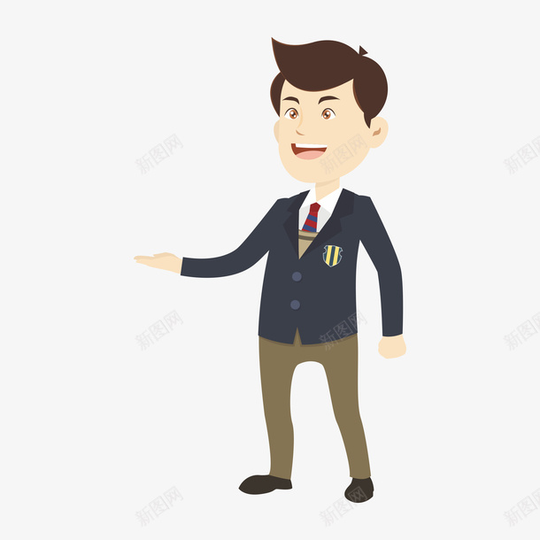 卡通版站立的商务人员png免抠素材_新图网 https://ixintu.com 卡通人物 卡通手绘 商务人员 男子 装饰图 西装