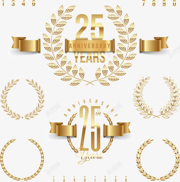 25周年庆png免抠素材_新图网 https://ixintu.com 25 周年 标志 纪念