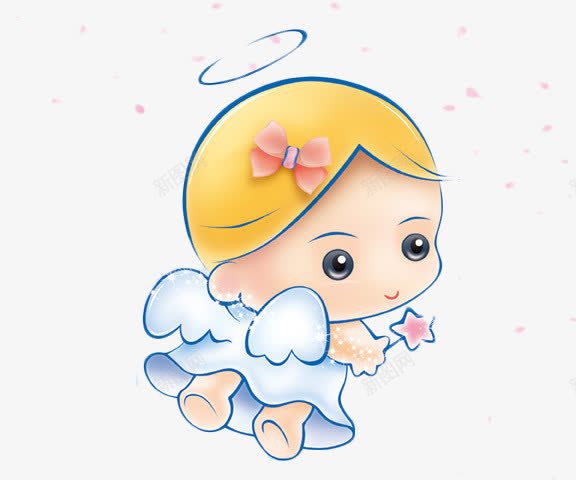 美丽小天使png免抠素材_新图网 https://ixintu.com 天使宝宝 小天使 插画 美丽天使