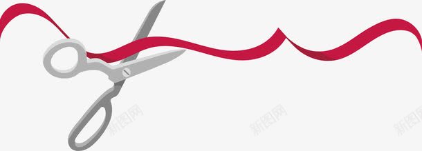 红丝带剪彩png免抠素材_新图网 https://ixintu.com 剪彩 剪彩典礼 开业大典 矢量png 红丝带 红色彩带