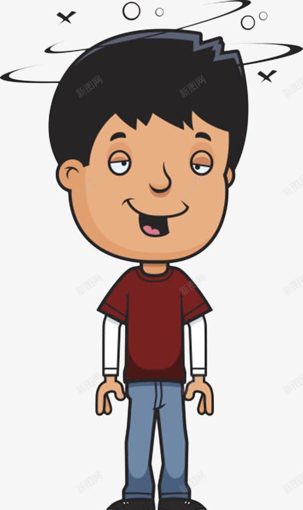 卡通人物小男孩头晕元素png免抠素材_新图网 https://ixintu.com 一团乱麻 不舒服 人物 免扣 免费下载 卡通 卡通人物头晕 喝多了 头晕 头脑混乱 眼花 脑袋涨 走路不了