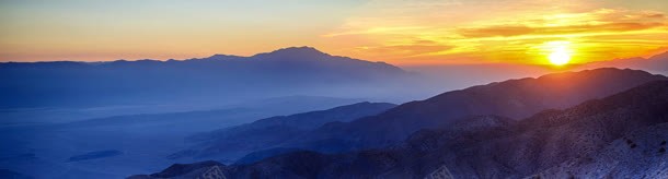 夕阳西下banner创意jpg设计背景_新图网 https://ixintu.com 天空 山峰 树木 积雪 路