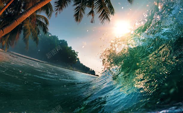 热带雨林中的水流海报背景jpg设计背景_新图网 https://ixintu.com 水流 海报 热带雨林 背景
