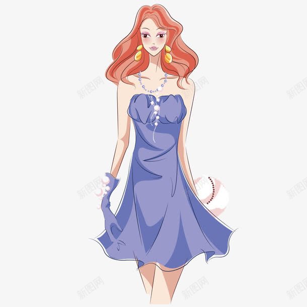 时尚模特png免抠素材_新图网 https://ixintu.com 卡通 小仙女 时尚 模特 走秀 长腿美女