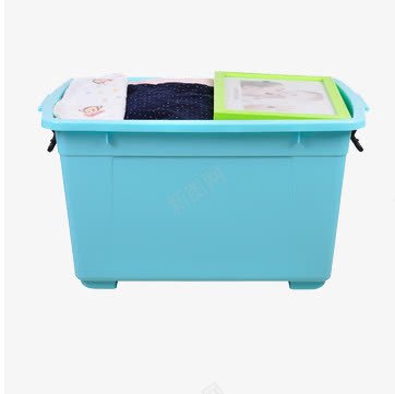 蓝色收纳箱png免抠素材_新图网 https://ixintu.com 产品实物收纳箱 储物盒 收纳盒