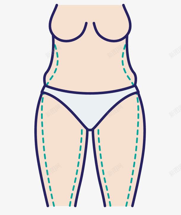 卡通女士腹部线条png免抠素材_新图网 https://ixintu.com 卡通女士腹部线条 瘦腰美女 美女腹部健身 腹部 腹部美女健身